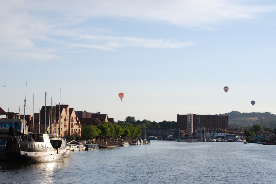 Bristol's floating harbour leading into the city centre